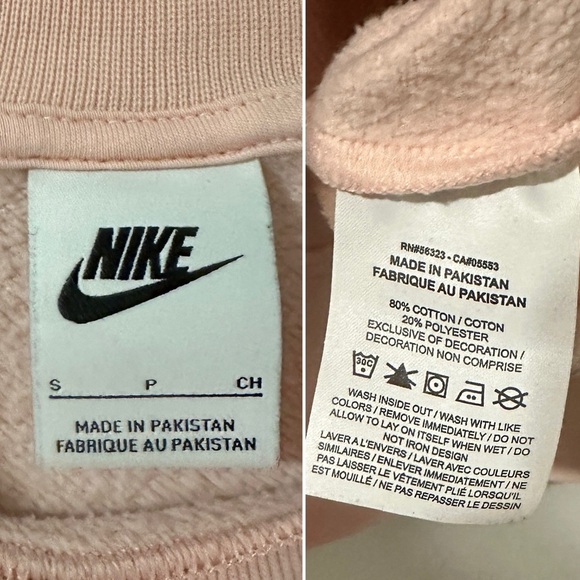 Nike Phoenix Over-Oversized Crew Neck Pink Sweatshirt Swoosh Women's Size Small - Picture 13 of 13